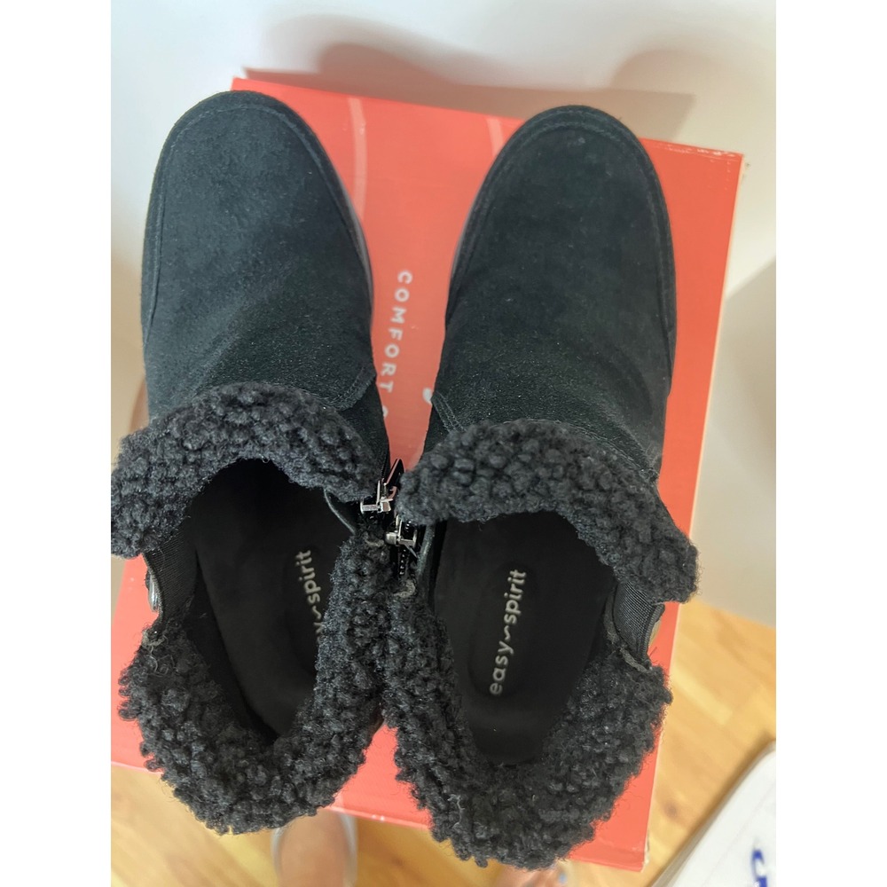 Easy Spirit Erique 9 Womens Black Suede Water Repellent Ankle Boots size 6M - Picture 10 of 12